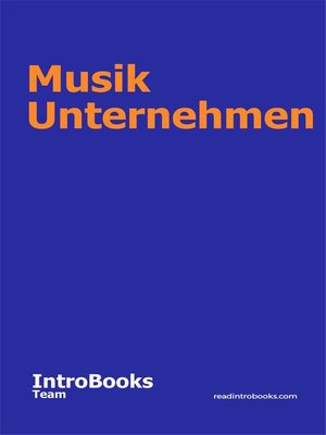 cover image of Musik Unternehmen